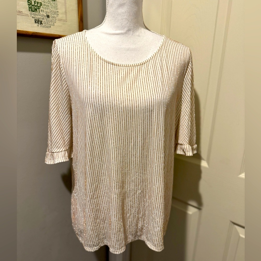 W5 by Anthropologie metallic top